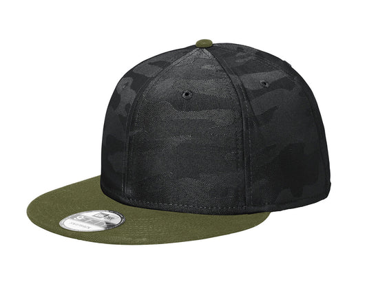 Camo Flat Bill Snapback Cap NE407 - Adjustable
